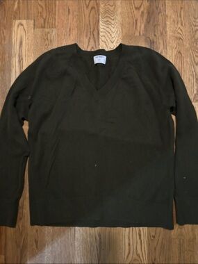 Old Navy Men's V-Neck Sweater in Olive Green